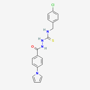 N-(4-chlorobenzyl)-2-[4-(1H-pyrrol-1-yl)benzoyl]hydrazinecarbothioamide