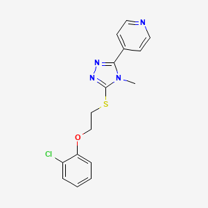 4-(5-{[2-(2-chlorophenoxy)ethyl]thio}-4-methyl-4H-1,2,4-triazol-3-yl)pyridine