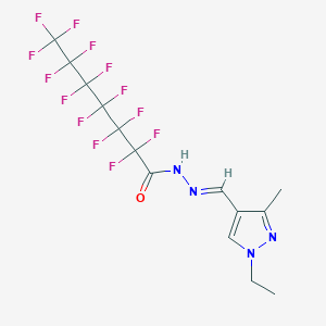 N'-[(1-ethyl-3-methyl-1H-pyrazol-4-yl)methylene]-2,2,3,3,4,4,5,5,6,6,7,7,7-tridecafluoroheptanohydrazide