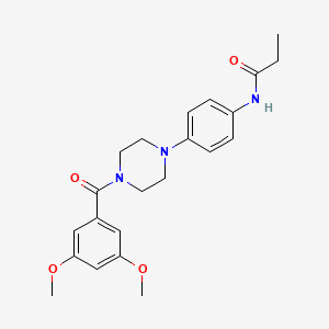 N-{4-[4-(3,5-dimethoxybenzoyl)-1-piperazinyl]phenyl}propanamide