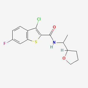 3-chloro-6-fluoro-N-[1-(tetrahydrofuran-2-yl)ethyl]-1-benzothiophene-2-carboxamide