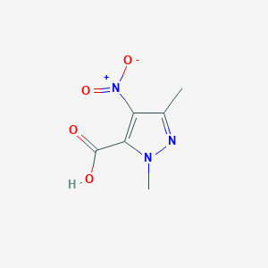 molecular formula C6H7N3O4 B454702 1,3-dimethyl-4-nitro-1H-pyrazole-5-carboxylic acid CAS No. 3920-37-4