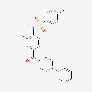 4-methyl-N-{2-methyl-4-[(4-phenyl-1-piperazinyl)carbonyl]phenyl}benzenesulfonamide