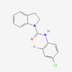 N-(4-chloro-2-fluorophenyl)-1-indolinecarboxamide