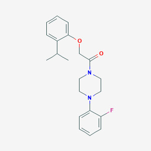 1-[4-(2-FLUOROPHENYL)PIPERAZINO]-2-(2-ISOPROPYLPHENOXY)-1-ETHANONE