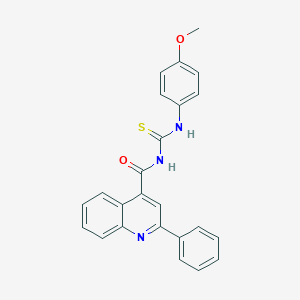 molecular formula C24H19N3O2S B454705 N-[(4-methoxyphenyl)carbamothioyl]-2-phenylquinoline-4-carboxamide 