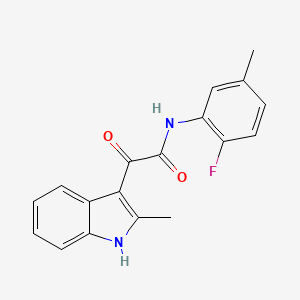 N-(2-fluoro-5-methylphenyl)-2-(2-methyl-1H-indol-3-yl)-2-oxoacetamide