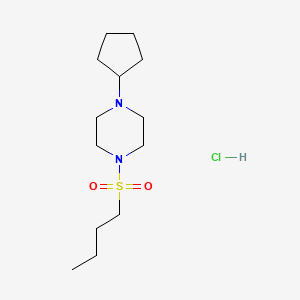 molecular formula C13H27ClN2O2S B4547056 1-(butylsulfonyl)-4-cyclopentylpiperazine hydrochloride 