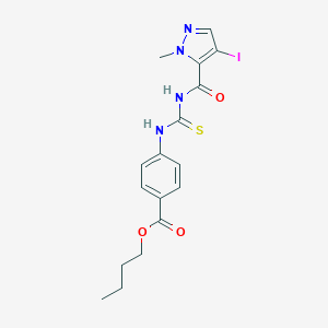 butyl 4-[({[(4-iodo-1-methyl-1H-pyrazol-5-yl)carbonyl]amino}carbothioyl)amino]benzoate