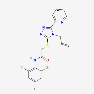 2-{[4-allyl-5-(2-pyridinyl)-4H-1,2,4-triazol-3-yl]sulfanyl}-N-(2-bromo-4,6-difluorophenyl)acetamide