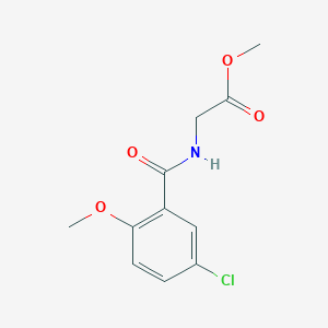 molecular formula C11H12ClNO4 B4547098 methyl 2-[(5-chloro-2-methoxybenzoyl)amino]acetate 