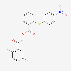 2-(2,5-Dimethylphenyl)-2-oxoethyl 2-[(4-nitrophenyl)sulfanyl]benzoate