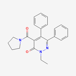 2-ETHYL-5,6-DIPHENYL-4-(PYRROLIDINE-1-CARBONYL)-2,3-DIHYDROPYRIDAZIN-3-ONE