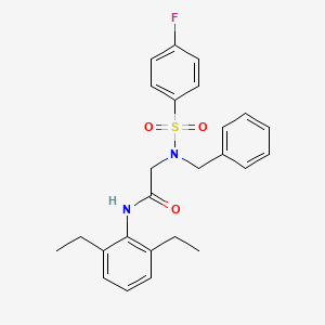 N~2~-benzyl-N~1~-(2,6-diethylphenyl)-N~2~-[(4-fluorophenyl)sulfonyl]glycinamide