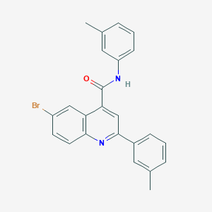 molecular formula C24H19BrN2O B454712 6-bromo-N,2-bis(3-methylphenyl)quinoline-4-carboxamide 