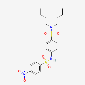 molecular formula C20H27N3O6S2 B4547131 N,N-DIBUTYL-4-{[(4-NITROPHENYL)SULFONYL]AMINO}-1-BENZENESULFONAMIDE 