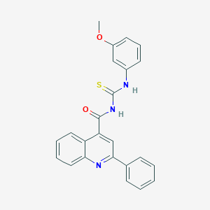 N-[(3-methoxyphenyl)carbamothioyl]-2-phenylquinoline-4-carboxamide