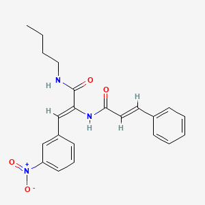 molecular formula C22H23N3O4 B4547142 (Z)-N-butyl-3-(3-nitrophenyl)-2-[[(E)-3-phenylprop-2-enoyl]amino]prop-2-enamide 