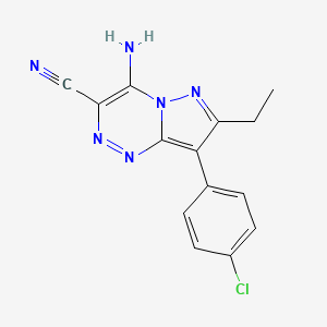 8-(4-chlorophenyl)-7-ethyl-4-imino-1,4-dihydropyrazolo[5,1-c][1,2,4]triazine-3-carbonitrile