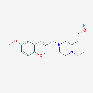 2-{1-isopropyl-4-[(6-methoxy-2H-chromen-3-yl)methyl]-2-piperazinyl}ethanol