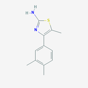 molecular formula C12H14N2S B454720 4-(3,4-Dimethylphenyl)-5-methyl-1,3-thiazol-2-amine CAS No. 438215-91-9