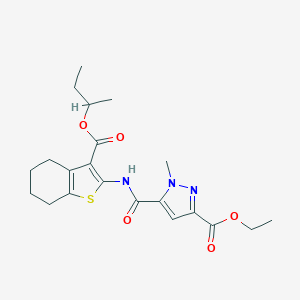 ethyl 5-({[3-(sec-butoxycarbonyl)-4,5,6,7-tetrahydro-1-benzothien-2-yl]amino}carbonyl)-1-methyl-1H-pyrazole-3-carboxylate