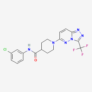 molecular formula C18H16ClF3N6O B4547217 N-(3-chlorophenyl)-1-[3-(trifluoromethyl)[1,2,4]triazolo[4,3-b]pyridazin-6-yl]piperidine-4-carboxamide 