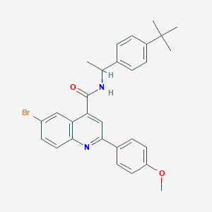 6-bromo-N-[1-(4-tert-butylphenyl)ethyl]-2-(4-methoxyphenyl)quinoline-4-carboxamide