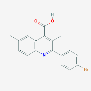 2-(4-Bromophenyl)-3,6-dimethylquinoline-4-carboxylic acid