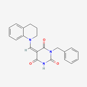 molecular formula C21H19N3O3 B4547257 1-benzyl-5-(3,4-dihydro-1(2H)-quinolinylmethylene)-2,4,6(1H,3H,5H)-pyrimidinetrione 