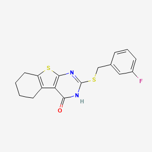 2-[(3-fluorobenzyl)sulfanyl]-5,6,7,8-tetrahydro[1]benzothieno[2,3-d]pyrimidin-4(3H)-one