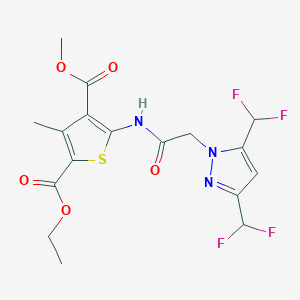 2-ethyl 4-methyl 5-({[3,5-bis(difluoromethyl)-1H-pyrazol-1-yl]acetyl}amino)-3-methyl-2,4-thiophenedicarboxylate