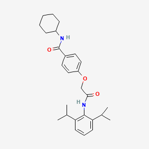 molecular formula C27H36N2O3 B4547274 N-cyclohexyl-4-{2-[(2,6-diisopropylphenyl)amino]-2-oxoethoxy}benzamide 