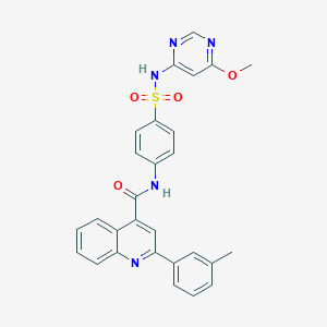 N-{4-[(6-methoxypyrimidin-4-yl)sulfamoyl]phenyl}-2-(3-methylphenyl)quinoline-4-carboxamide