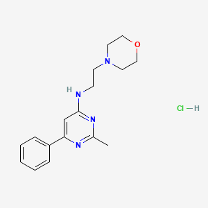 molecular formula C17H23ClN4O B4547280 2-methyl-N-(2-morpholin-4-ylethyl)-6-phenylpyrimidin-4-amine;hydrochloride 