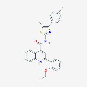 molecular formula C29H25N3O2S B454730 2-(2-ethoxyphenyl)-N-[5-methyl-4-(4-methylphenyl)-1,3-thiazol-2-yl]quinoline-4-carboxamide 