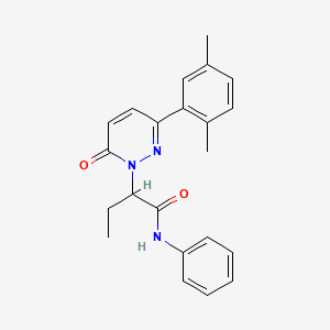 molecular formula C22H23N3O2 B4547327 2-[3-(2,5-dimethylphenyl)-6-oxopyridazin-1(6H)-yl]-N-phenylbutanamide CAS No. 891391-62-1