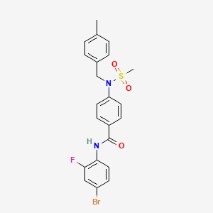 N-(4-bromo-2-fluorophenyl)-4-[(4-methylbenzyl)(methylsulfonyl)amino]benzamide