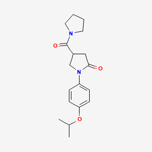 molecular formula C18H24N2O3 B4547362 1-(4-Propan-2-yloxyphenyl)-4-(pyrrolidine-1-carbonyl)pyrrolidin-2-one 