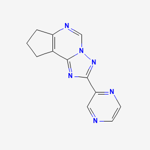 2-(2-pyrazinyl)-8,9-dihydro-7H-cyclopenta[e][1,2,4]triazolo[1,5-c]pyrimidine