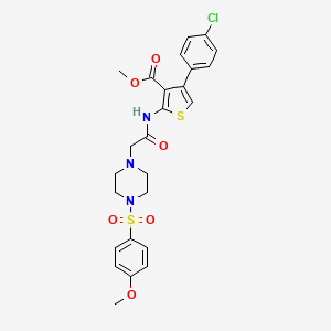 methyl 4-(4-chlorophenyl)-2-[({4-[(4-methoxyphenyl)sulfonyl]-1-piperazinyl}acetyl)amino]-3-thiophenecarboxylate