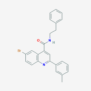 6-bromo-2-(3-methylphenyl)-N-(2-phenylethyl)-4-quinolinecarboxamide