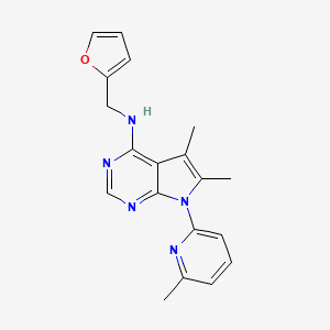 molecular formula C19H19N5O B4547383 N-(2-furylmethyl)-5,6-dimethyl-7-(6-methyl-2-pyridinyl)-7H-pyrrolo[2,3-d]pyrimidin-4-amine 