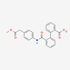 molecular formula C23H19NO5 B4547388 2'-({[4-(2-methoxy-2-oxoethyl)phenyl]amino}carbonyl)-2-biphenylcarboxylic acid 