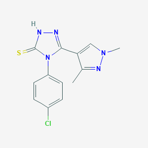 4-(4-chlorophenyl)-5-(1,3-dimethyl-1H-pyrazol-4-yl)-4H-1,2,4-triazole-3-thiol