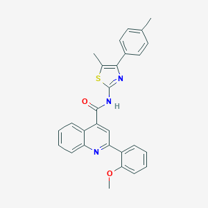 2-(2-methoxyphenyl)-N-[5-methyl-4-(4-methylphenyl)-1,3-thiazol-2-yl]quinoline-4-carboxamide