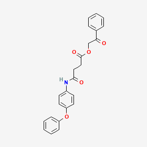 2-OXO-2-PHENYLETHYL 3-[(4-PHENOXYPHENYL)CARBAMOYL]PROPANOATE