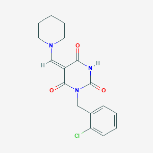 1-(2-chlorobenzyl)-5-(1-piperidinylmethylene)-2,4,6(1H,3H,5H)-pyrimidinetrione