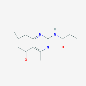 molecular formula C15H21N3O2 B4547457 2-methyl-N-(4,7,7-trimethyl-5-oxo-5,6,7,8-tetrahydroquinazolin-2-yl)propanamide 