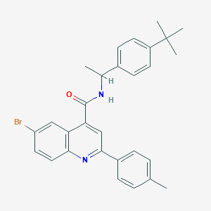 molecular formula C29H29BrN2O B454747 6-bromo-N-[1-(4-tert-butylphenyl)ethyl]-2-(4-methylphenyl)quinoline-4-carboxamide 